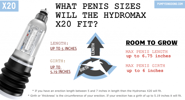 hydromax x20 size